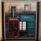 A09. Framed “Rus St. Jean” painting. 